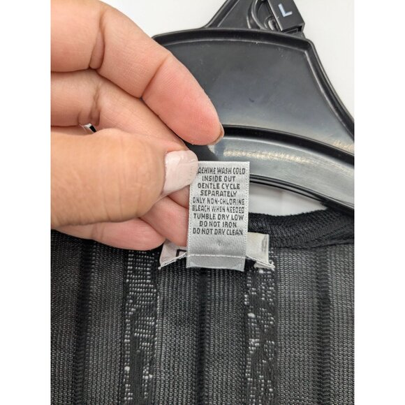 Vintage Chicos Sheer Kimono Women Size S Striped Open Front Mesh Coastal Capsule - Picture 7 of 10